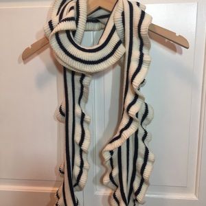 DONATED~ Talbots ruffle scarf in Navy & off-white